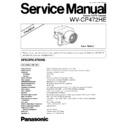 Panasonic WV-CP472HE Service Manual Simplified