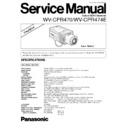 Panasonic WV-CPR470, WV-CPR474E Service Manual Simplified