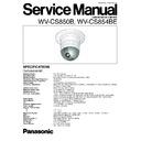 Panasonic WV-CS850B, WV-CS854BE Service Manual