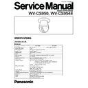 Panasonic WV-CS950, WV-CS954E Service Manual