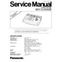 Panasonic WV-CU550B Service Manual Simplified