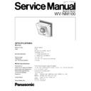 Panasonic WV-NM100 Service Manual
