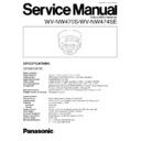 Panasonic WV-NW470S, WV-NW474SE Service Manual