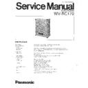 Panasonic WV-RC170 Service Manual