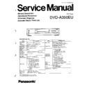 Panasonic DVD-A350EU Service Manual