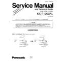 Panasonic KX-F1000AL (serv.man2) Service Manual Supplement