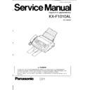 Panasonic KX-F1010AL Service Manual