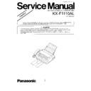 Panasonic KX-F1110AL Service Manual Simplified