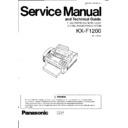Panasonic KX-F1200 Service Manual