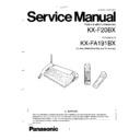 Panasonic KX-F20BX, KX-FA191BX (serv.man2) Service Manual