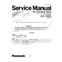 Panasonic KX-F800 Service Manual Supplement