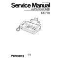 Panasonic KX-F90 Service Manual