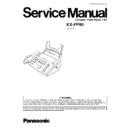 Panasonic KX-FP80 Service Manual