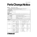 Panasonic EH8461, EH8463, EH8465 (serv.man2) Service Manual Parts change notice