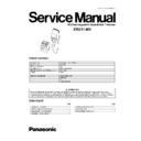 Panasonic ER217-M3 Service Manual
