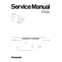 Panasonic ER240 Service Manual
