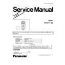 Panasonic ES2013-E2 Service Manual Simplified