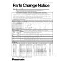 Panasonic ES2113 Service Manual Parts change notice