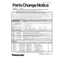 Panasonic EW3004 Service Manual Parts change notice