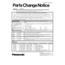 Panasonic EW3106 Service Manual Parts change notice