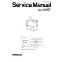 Panasonic MJ-66NR Service Manual