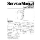 Panasonic NA-F42S3P Service Manual
