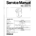 Panasonic NC-30DIN Service Manual