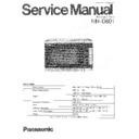 Panasonic NN-D801 Service Manual
