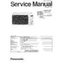 Panasonic NN-G697WC, NN-G697WA Service Manual