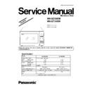 Panasonic NN-GD368M, NN-GT348W, NN-GD368MZPE, NN-GD368MZTE, NN-GT348WZPE, NN-GT348MZPE Service Manual Simplified