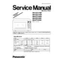 Panasonic NN-GD576MZPE, NN-GD576WZPE, NN-GT546WZPE, NN-SD556MZPE, NN-ST556WZPE Service Manual Simplified