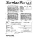 Panasonic NN-S538WA, NN-S548WA, NN-S578WA Service Manual