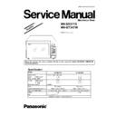 Panasonic NN-SD377S, NN-GT347W, NN-SD377SZPE, NN-GT347WZPE Service Manual Simplified