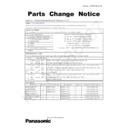 Panasonic NR-BW465VCRU, NR-BW465VSRU, NR-BY602XCRU, NR-BY602XSRU, NR-BW415, NR-BY552, NR-CY557, NR-CY54A Service Manual Parts change notice