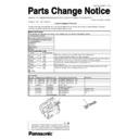 Panasonic NV-GS90EB, NV-GS90EE, NV-GS90EF, NV-GS90EG, NV-GS90EK, NV-GS90EP, NV-GS90E, NV-GS90GC, NV-GS90GCS, NV-GS90GN, NV-GS98GK, PV-GS90P, PV-GS90PC, PV-GS90PL Service Manual Parts change notice
