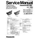 Panasonic NV-SX30EG, NV-SX30B, NV-SX50EG, NV-SX50B, NV-SX50EN Service Manual