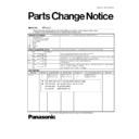 Panasonic EP30002KU892, EP30002C800, EP30002CW890, EP30002KU800, EP30002KX890 Service Manual Parts change notice