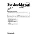 Panasonic KV-S2048C (serv.man3) Service Manual Supplement