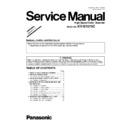Panasonic KV-S7075C Service Manual Supplement