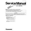 Panasonic UB-8325 (serv.man4) Service Manual Supplement