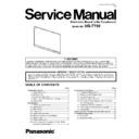 Panasonic UB-T780 Service Manual