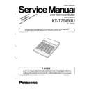 Panasonic KX-T7040RU Service Manual Simplified