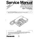 Panasonic KX-T7250RU Service Manual Simplified