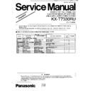 Panasonic KX-T7330RU Service Manual Simplified