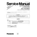 Panasonic KX-TD160X Service Manual Supplement