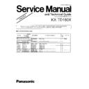 Panasonic KX-TD180X (serv.man2) Service Manual Simplified