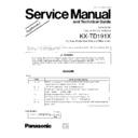 Panasonic KX-TD191X Service Manual Supplement