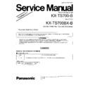 Panasonic KX-TS700-B, KX-TS700BX-B Service Manual Supplement