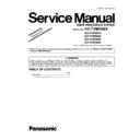 Panasonic KX-TVM50BX Service Manual Supplement