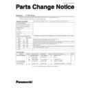 Panasonic CF-R1 (serv.man3) Service Manual Parts change notice
